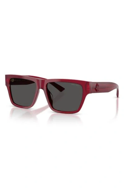 Jimmy Choo 54mm Rectangular Sunglasses In Brown