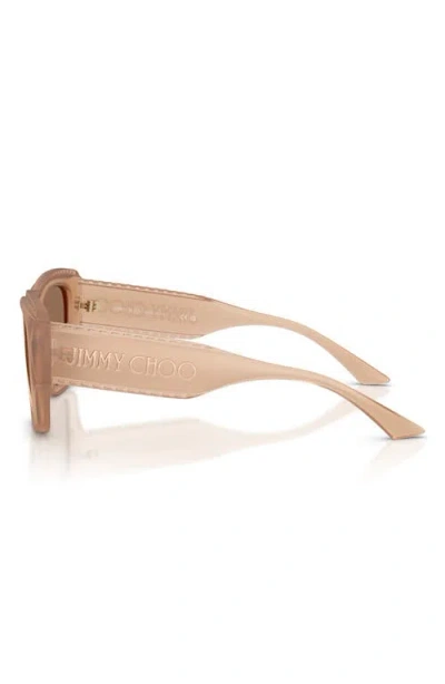 Jimmy Choo 54mm Rectangular Sunglasses In Brown