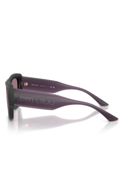 Jimmy Choo 54mm Rectangular Sunglasses In Purple
