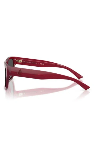 Jimmy Choo 54mm Rectangular Sunglasses In Brown