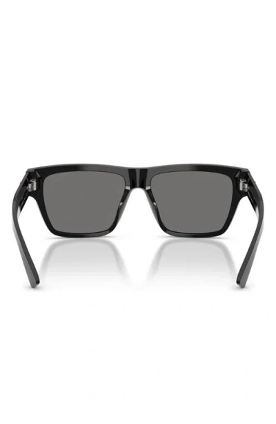 Jimmy Choo 54mm Polarized Rectangular Sunglasses In Black
