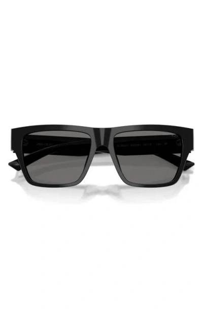 Jimmy Choo 54mm Polarized Rectangular Sunglasses In Black
