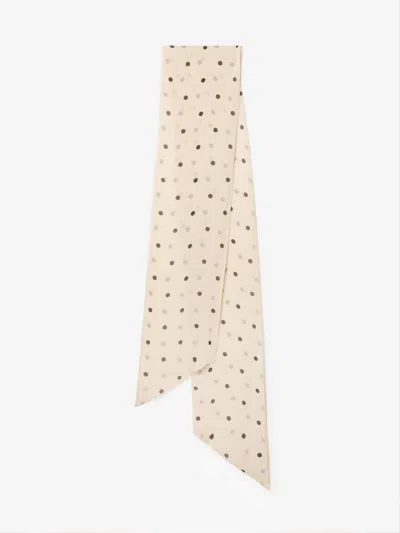 House Of Dagmar Dot Slip Dress Antique Beige In Multi