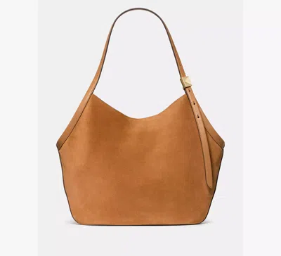 Kate Spade New York Deco Suede Tulip Tote Bag In Brown