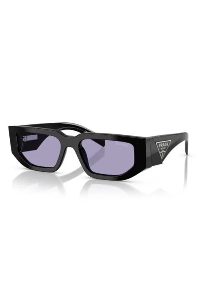 Prada 55mm Rectangular Sunglasses In Purple