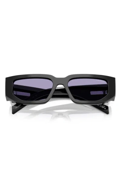 Prada 55mm Rectangular Sunglasses In Purple
