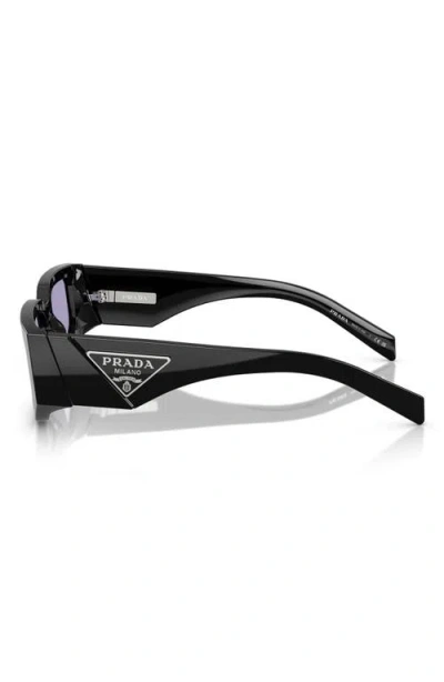 Prada 55mm Rectangular Sunglasses In Purple