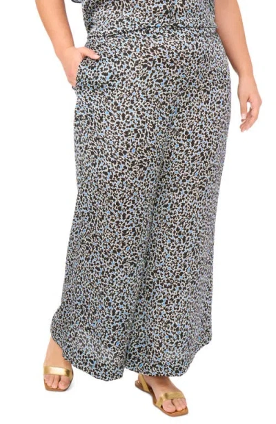 Vince Camuto Plus Size Wide Leg Pull-on Pants In Blue