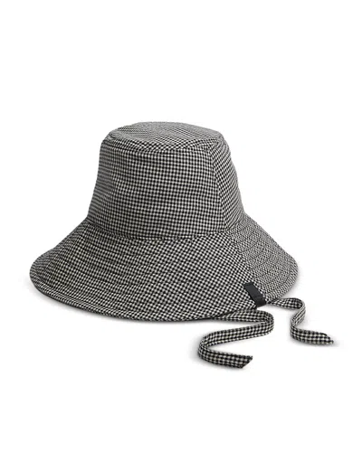 Rag & Bone Harper Gingham Sun Hat In Gray