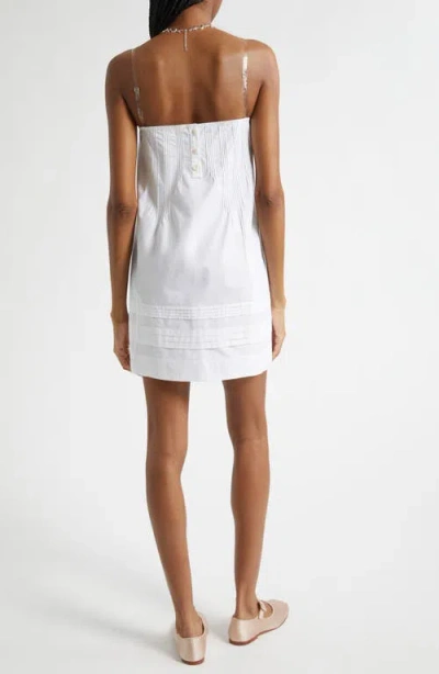 Sandy Liang Patsy Cotton Pintuck Minidress In White
