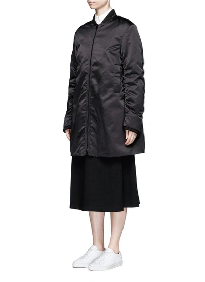 Shop Acne Studios 'lexi' Satin Long Bomber Jacket