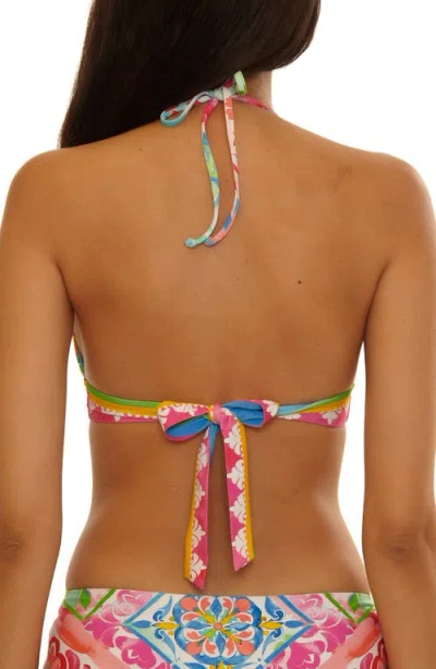 Becca Mijas Halter Bikini Top In Multi