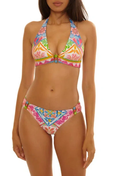 Becca Mijas Halter Bikini Top In Multi