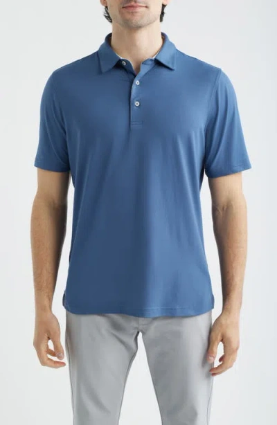 Scott Barber Solid Performance Golf Polo In Blue