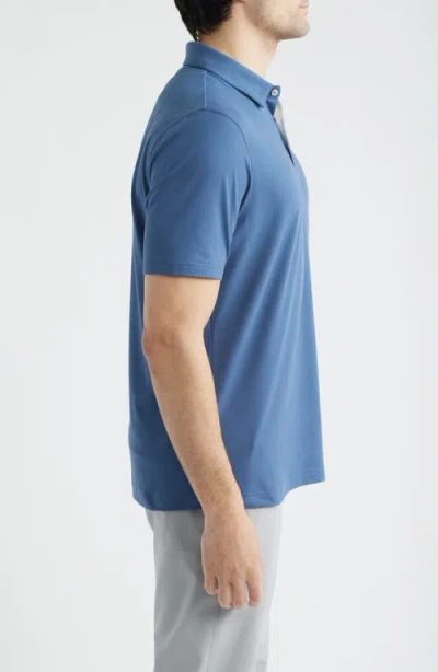 Scott Barber Solid Performance Golf Polo In Blue