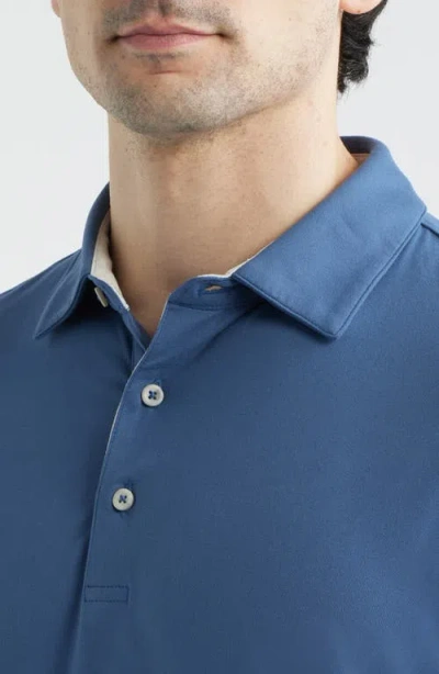 Scott Barber Solid Performance Golf Polo In Blue