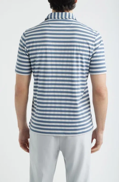 Scott Barber Prep Stripe Polo In Multi