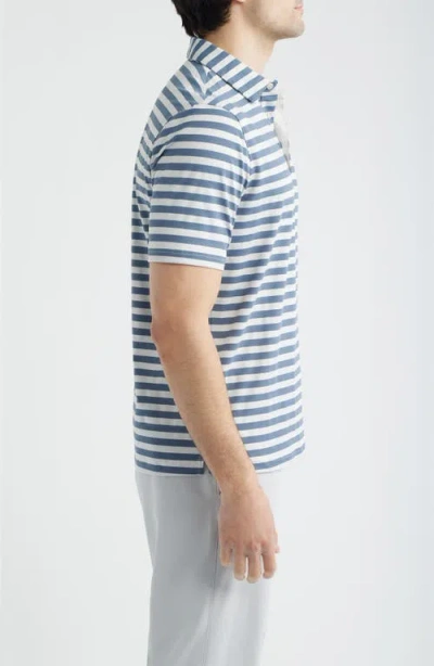 Scott Barber Prep Stripe Polo In Multi