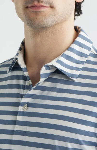 Scott Barber Prep Stripe Polo In Multi