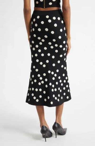 L'agence Mae Polka Dot Flare Skirt In Animal Print