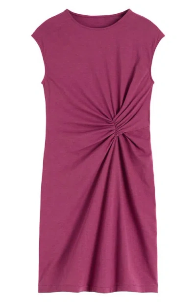 Boden Delilah Twist Short Dress In Burgundy
