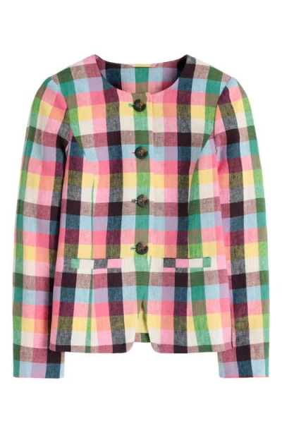 Boden Hampstead Linen Blazer In Multi