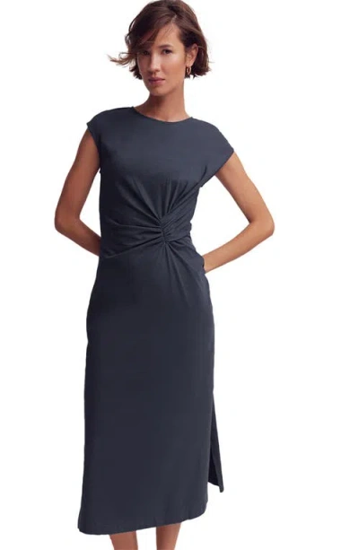 Boden Delilah Twist Midi Dress In Blue