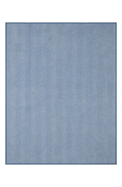 Chappywrap Harborview Herringbone Throw Blanket In Blue