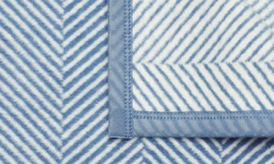 Chappywrap Harborview Herringbone Throw Blanket In Blue