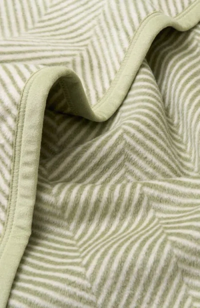 Chappywrap Harborview Herringbone Throw Blanket In Green