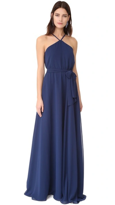 Joanna August Allison Skinny Strap Gown In Tangled Up In Blue