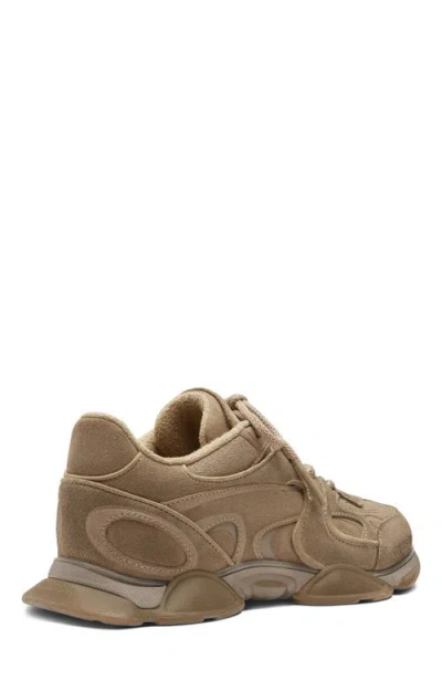 Axel Arigato Eris Beige Low Top Sneakers With Logo Patch On The Tongue In Leather And Fabric Woman In Brown