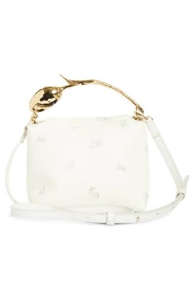Erdem Womens Rose Porcelain Mini Bloom Ditsy Leather Top-handle Bag In White