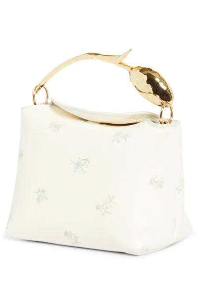 Erdem Womens Rose Porcelain Mini Bloom Ditsy Leather Top-handle Bag In White