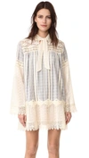 ANNA SUI EMBROIDERED LACE STRIP DRESS