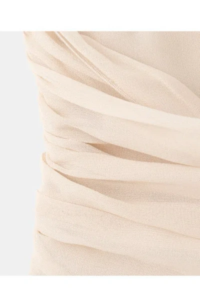 Mango Ruffled Skirt With Bow In Nude