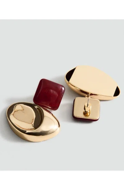 Mango Mixed Drop Earrings In Gold