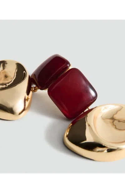 Mango Mixed Drop Earrings In Gold