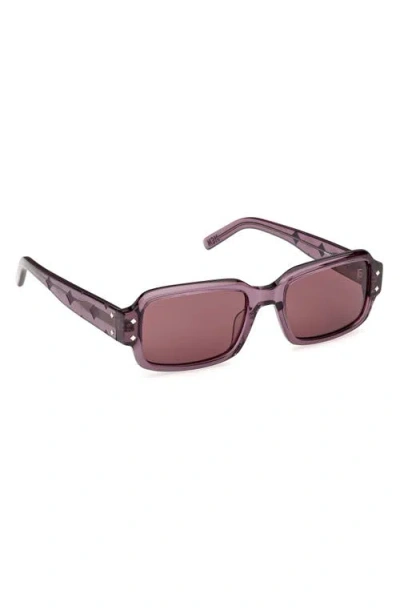 Mcm 54mm Rectangular Sunglasses In White