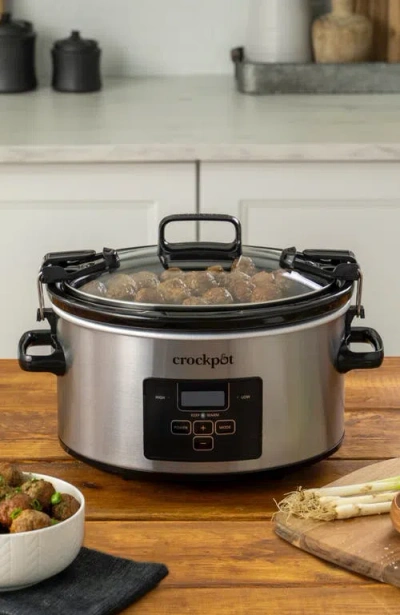Crock-pot Programmable 4-quart Cook & Carry Slow Cooker In Silver