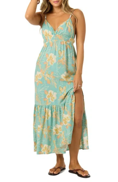 O'neill Julez Tiki Cover-up Sundress In Green