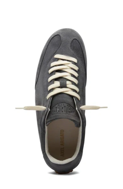 Axel Arigato Daze Runner Grey Sneaker With Logo On The Tongue And Grooved Sole In Suede Man In Gray