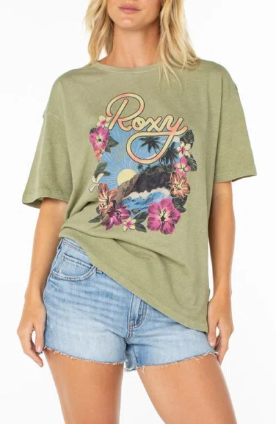Roxy Surfin Tee In Green