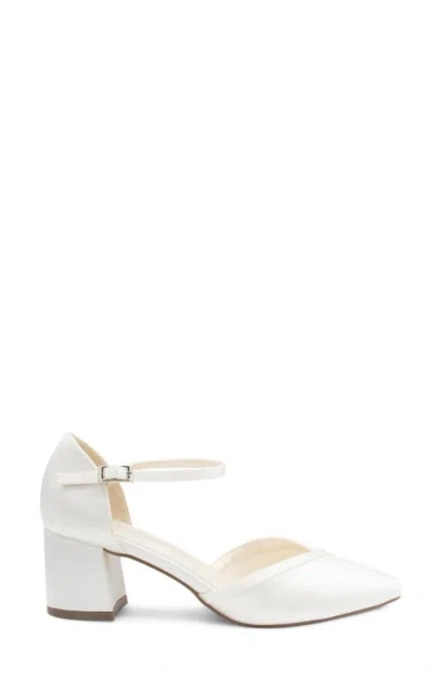 Touch Ups Charla Ankle Strap Pointed Toe Pump In White