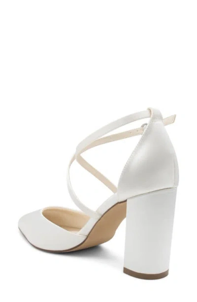 Touch Ups Beloved Ankle Strap Pointed Toe Pump In White