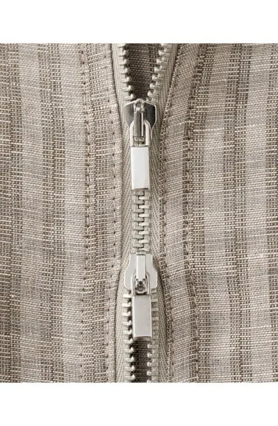 Mango Check Bomber Jacket In Gray