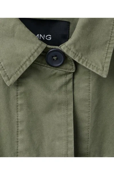 Mango Oversize Parka In Green