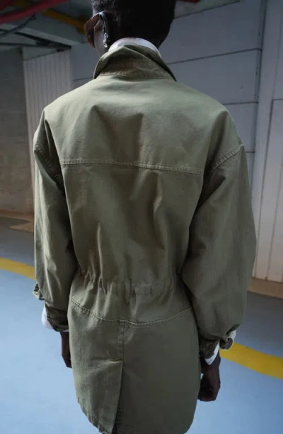 Mango Oversize Parka In Green