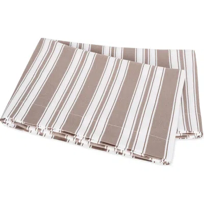 Matouk Elio Flat Sheet In Brown