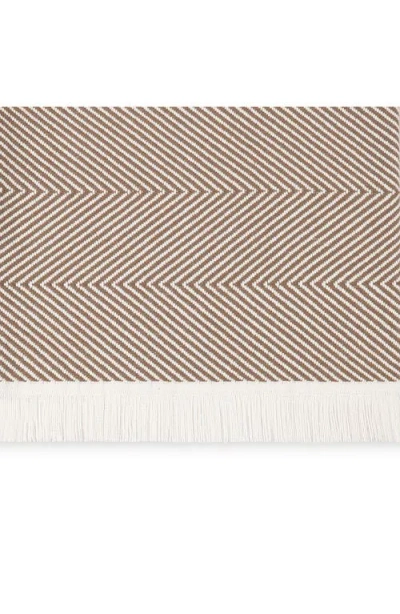 Matouk Leo Fringed Throw Blanket In Brown